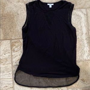 Bar III black tank with mesh insert medium